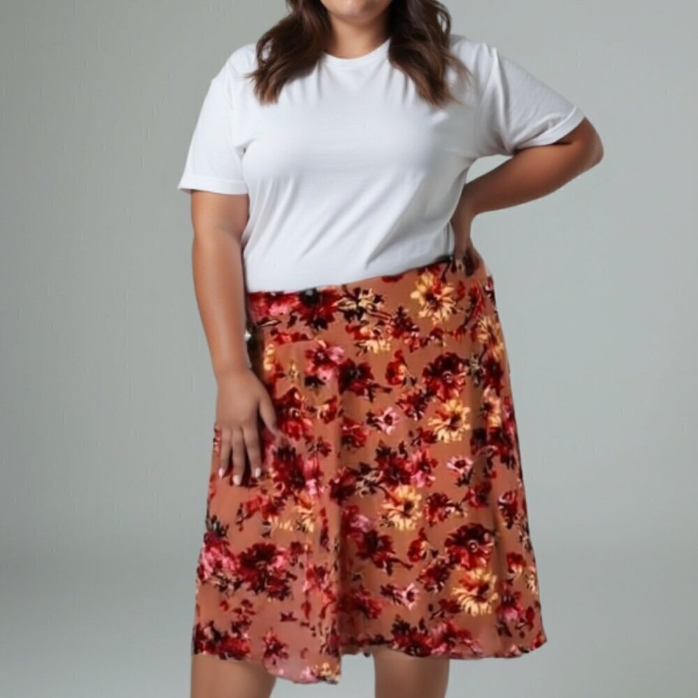 VKY & Co floral skirt 2X
